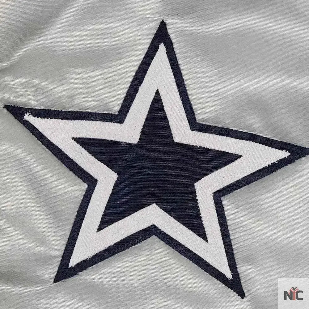 80’s Dallas Cowboys Silver Bomber Jacket Clanton Jacket