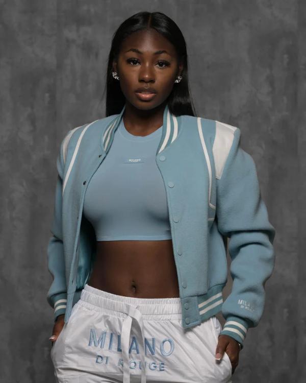 Caught In The Act Double Life Tamar Braxton Pink Varsity Jacket Clanton Jacket