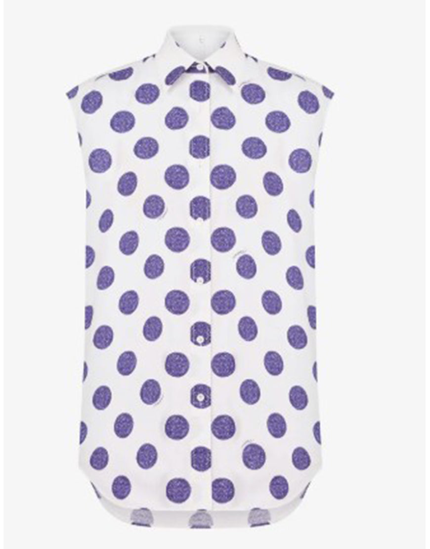 Emily In Paris S05 Lily Collins Polka Dots Top