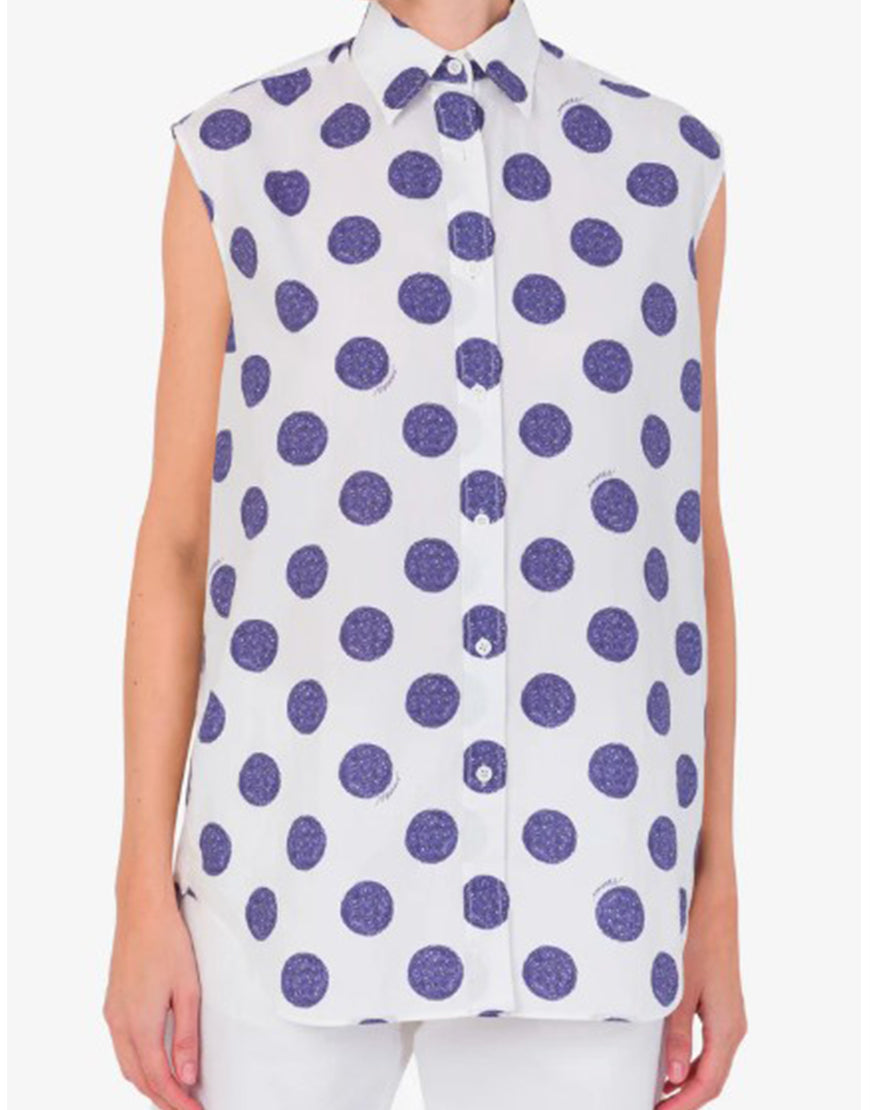 Emily In Paris S05 Lily Collins Polka Dots Top