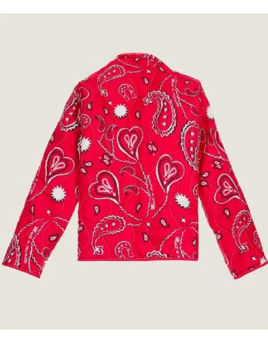 Emily In Paris S05 Lily Collins Red Paisley Shirt