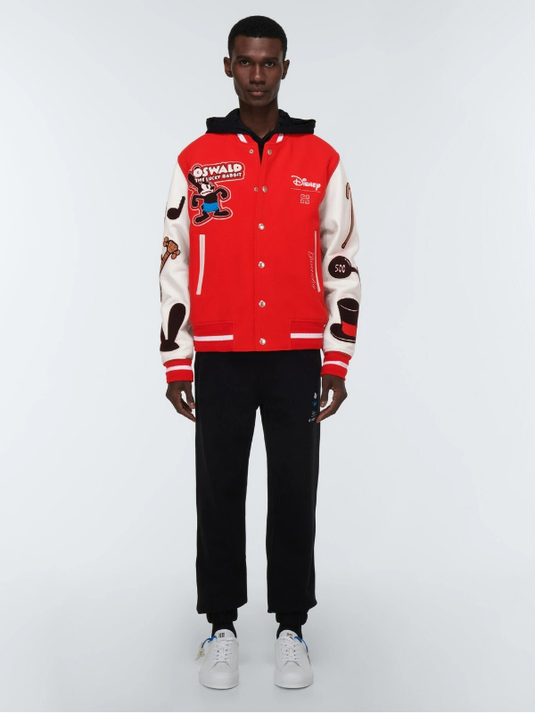 Givenchy - x Disney® leather-trimmed wool-blend varsity jacket Clanton Jacket