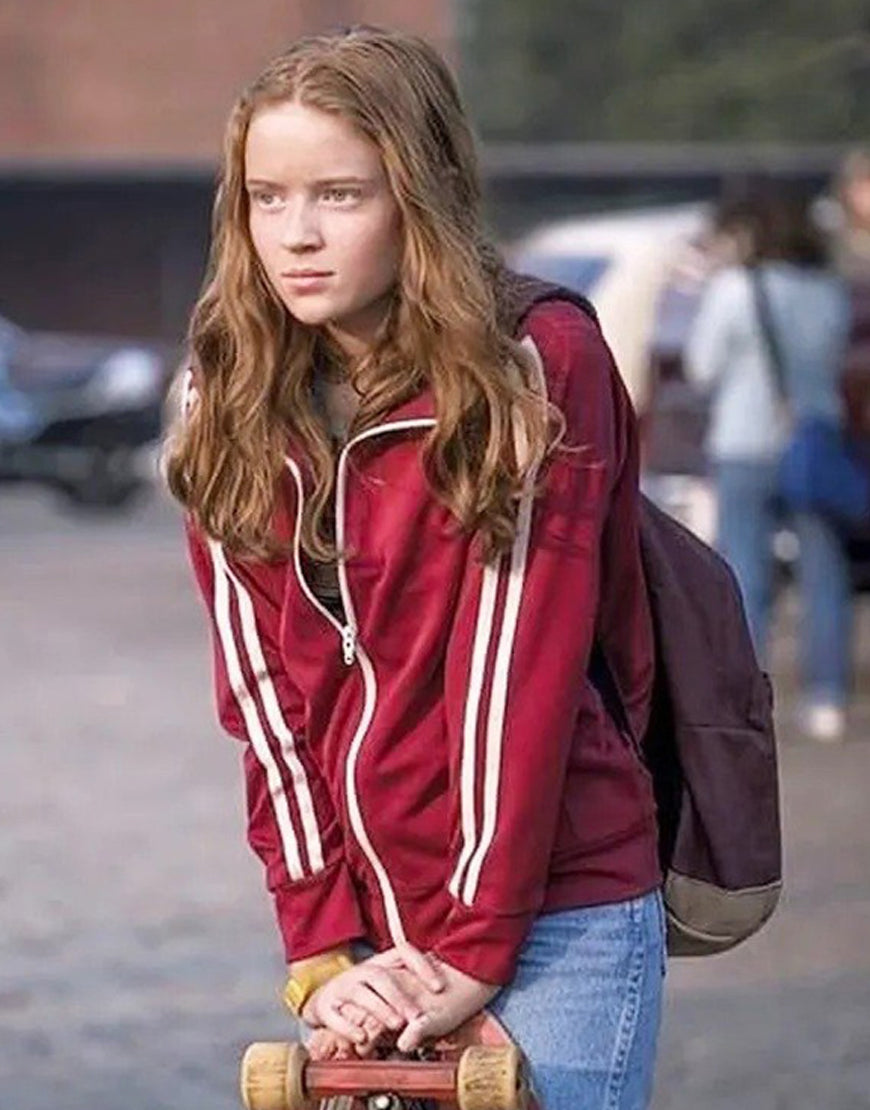 Stranger Things S04 Sadie Sink Red Track Jacket Clanton Jacket
