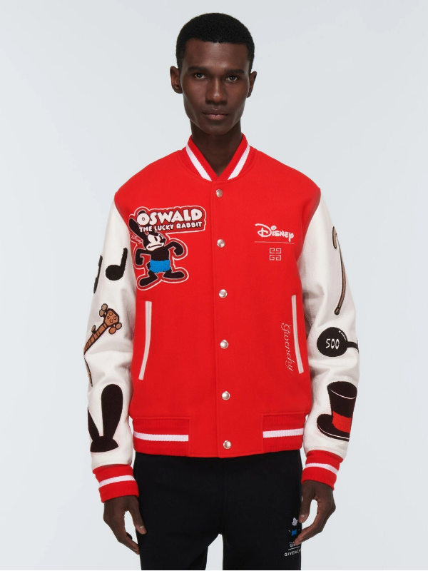 Givenchy - x Disney® leather-trimmed wool-blend varsity jacket Clanton Jacket