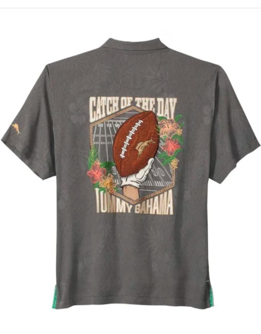 Pittsburgh Steelers Gray Catch Of The Day Button-Up Shirt