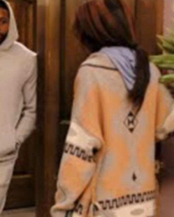 Sistas S09 Ebony Obsidian Aztec Print Cardigan Clanton Jacket