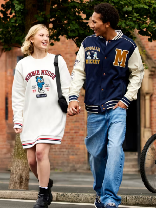 Mickey Mouse and Donald Duck Varsity Jacket For Adults Clanton Jacket